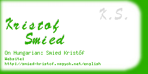 kristof smied business card
